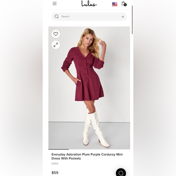 Lulus Dresses & Skirts - LULUS Everyday Adoration Plum Purple Corduroy Mini Dress With Pockets